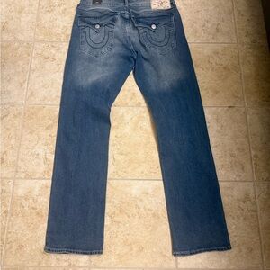 True Religion Men's Classic Blue Straight Jeans